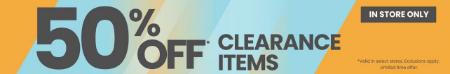 50% Off Clearance Items
