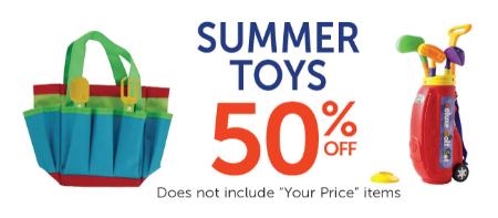 50% Off Summer Toys