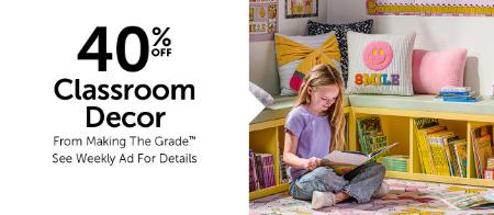 40% Off Classroom Decor