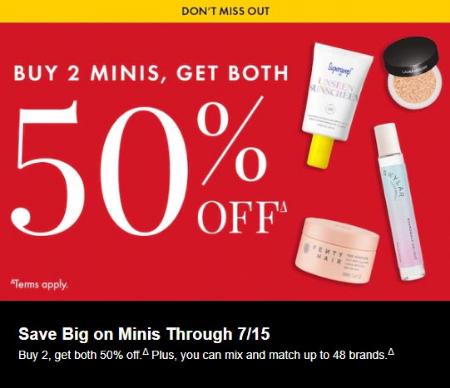 Buy 2 Minis, Get Both 50% Off