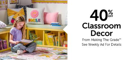 40% Off Classroom Decor