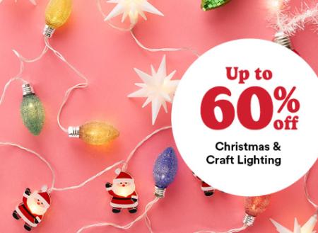Up to 60% Off Christmas & Craft Lighting