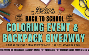 Back to school-Coloring event & Backpack Give away!