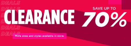 Clearance Save Up to 70%