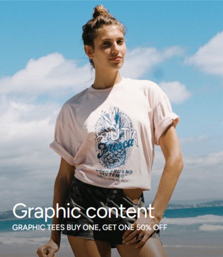 Graphic Tees Buy One, Get One 50% Off