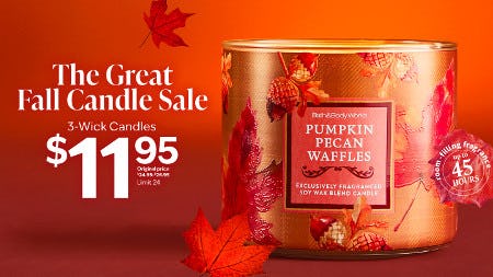3-Wick Candles $11.95