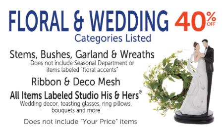 40% Off Floral & Wedding