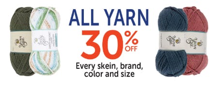 30% Off All Yarn