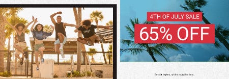 4th Of July Sale 65% Off
