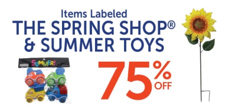 75% Off The Spring Shop & Summer Toys