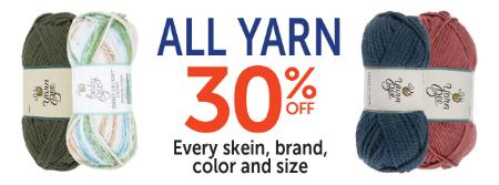 30% Off All Yarn