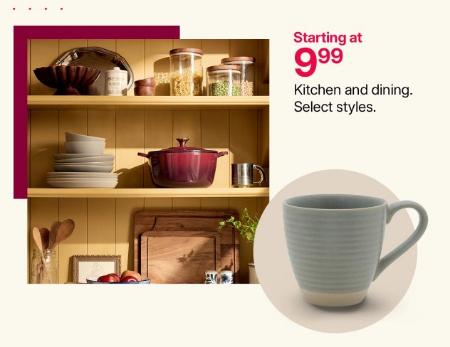 Starting at $9.99 Kitchen and Dining