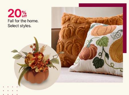 20% Off Fall Home Decor