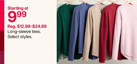 Starting at $9.99 Long-Sleeve Tees