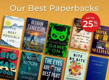 Our Best Paperbacks Up to 25% off