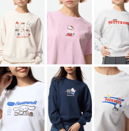 Just Arrived: Sanrio Characters Tees + Sweatshirts