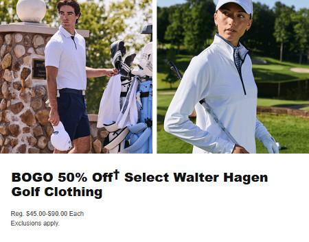 BOGO 50% Off Select Walter Hagen Golf Clothing