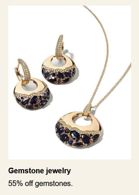 55% off Gemstone Jewelry