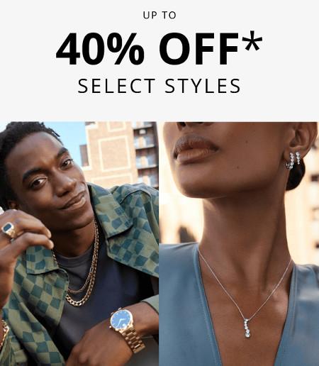 Up to 40% off Select Styles