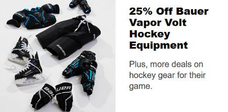 25% Off Bauer Vapor Volt Hockey Equipment