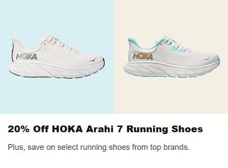 20% Off HOKA Arahi 7 Running Shoes