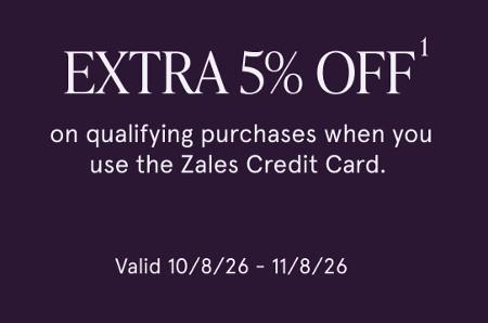 Extra 5% off on Qualifying Purchases When You Use the Zales Credit Card