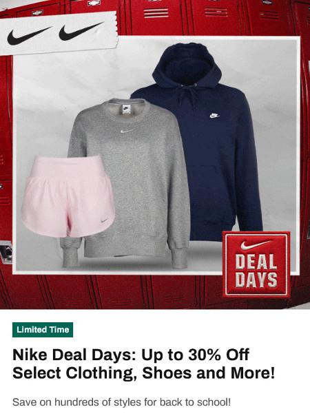 Nike Deal Days: Up to 30% Off Select Clothing, Shoes and More!