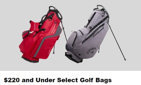 $220 and Under Select Golf Bags