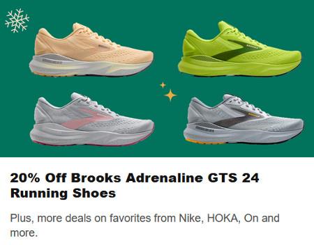 20% Off Brooks Adrenaline GTS 24 Running Shoes
