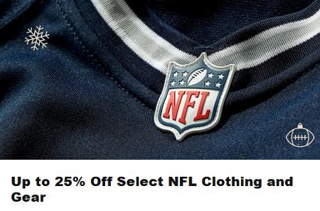 Up to 25% Off Select NFL Clothing and Gear