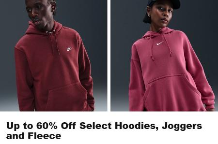 Up to 60% Off Select Hoodies, Joggers and Fleece