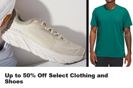 Up to 50% Off Select Clothing and Shoes