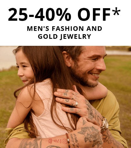 25-40% off Men's Fashion and Gold Jewelry