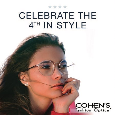4TH OF JULY SALE! 50% OFF FRAMES + 30% OFF LENSES!