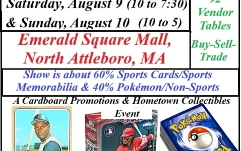 AUGUST SPORTS CARD SHOW HOSTED BY CARDBOARD PROMOTIONS & HOMETOWN COLLECTIBLES!