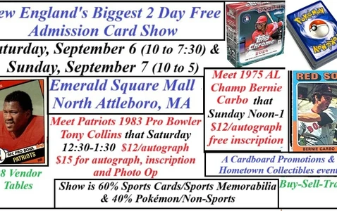 SEPTEMBER SPORTS CARD SHOW - HOSTED BY CARDBOARD PROMOTIONS & HOMETOWN COLLECTIBLES!
