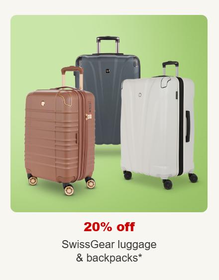 20% Off SwissGear Luggage and Backpacks