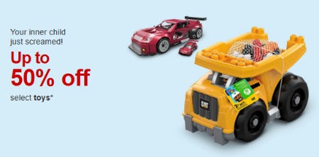 Up to 50% Off on Select Toys
