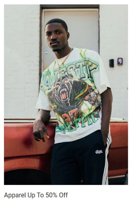 Apparel Up to 50% Off