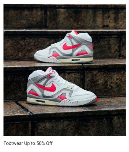 Footwear Up to 50% Off