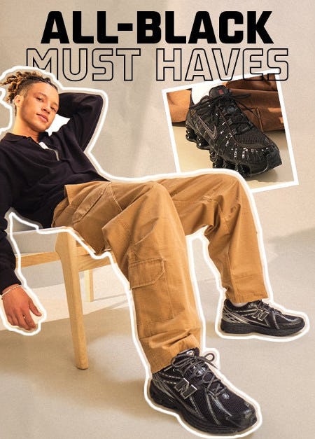 Back to school must: All-black sneakers
