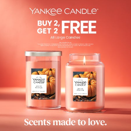 Buy Two, Get Two FREE Large Candles