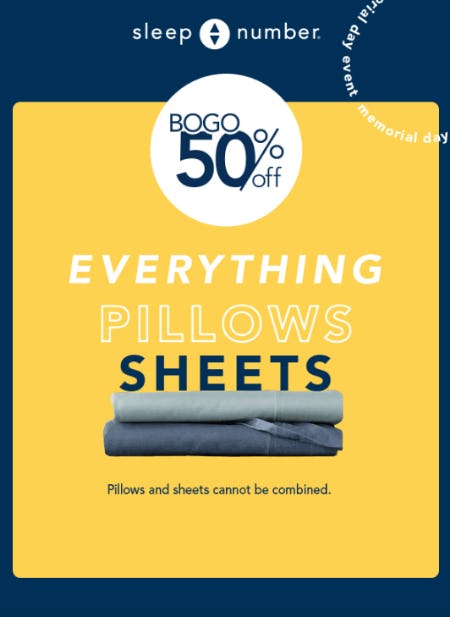 BOGO 50% Off Everything Pillows Sheets