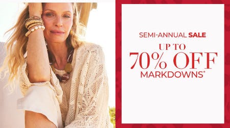 Semi-Annual Sale: Up to 70% Off Markdowns