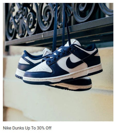 Nike Dunks Up to 30% Off