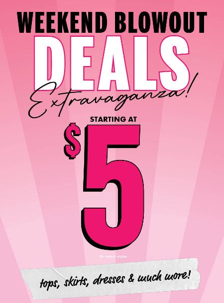 Weekend Blowout Deals Extravaganza
