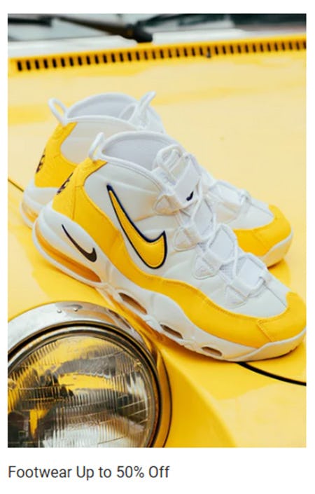 Footwear Up to 50% Off