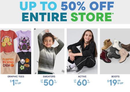 Up to 50% off Entire Store