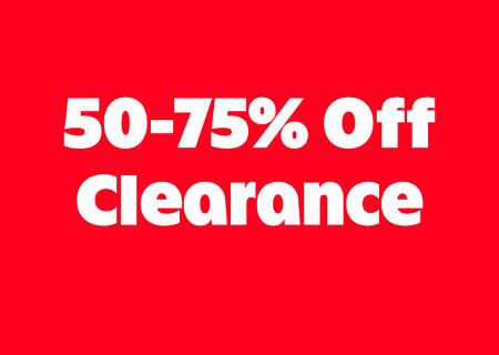 50-75% off Clearance
