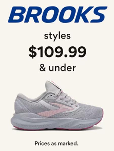 Brooks Styles $109.99 & Under